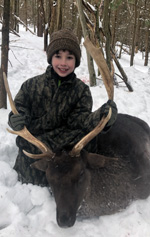 9-year old Parker shows off his first deer!